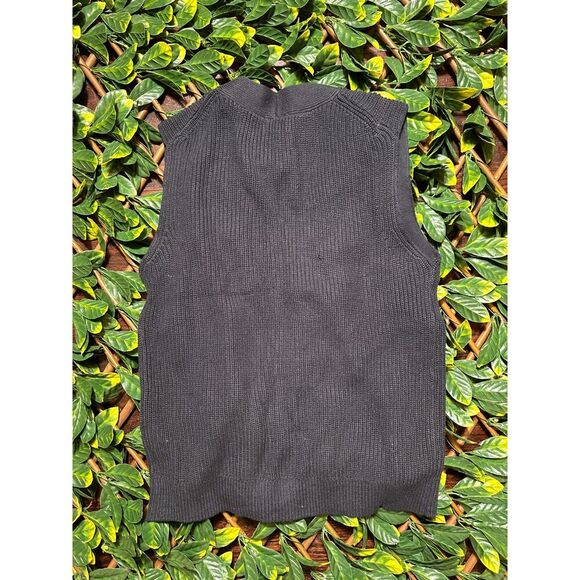 H&M Preppy Blue Rib-Knit Button-up Sweater Vest Size Small - Picture 6 of 6